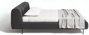 DE PADOVA Двуспальная кровать с обивкой из ткани Erei