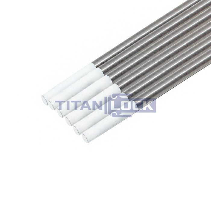 Вольфрамовый электрод WZ-8 (белый), диам. 1,0 мм, TLWZ0810 TITAN LOCK 