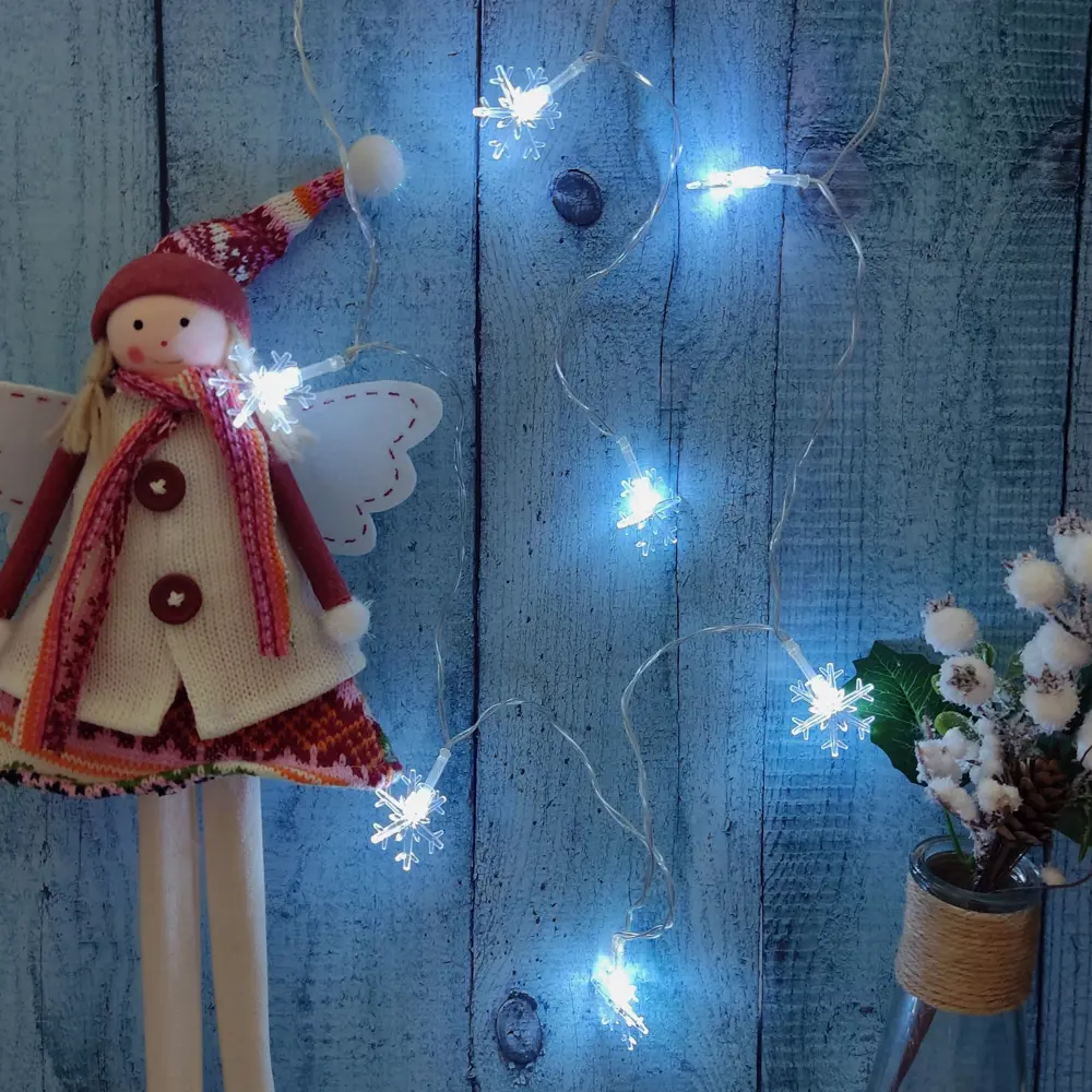 88943034 Электрогирлянда Снежинки 1.3 м холодный белый свет STLM-0949145 Santreyd  - Вид №7