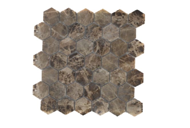 Темная мраморная мозаика Emperador Mosaix ARCH-00117162 - Вид №4