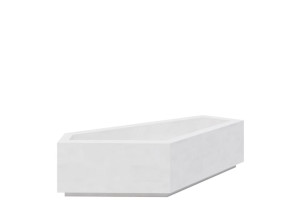 Низкая бетонная плантатор