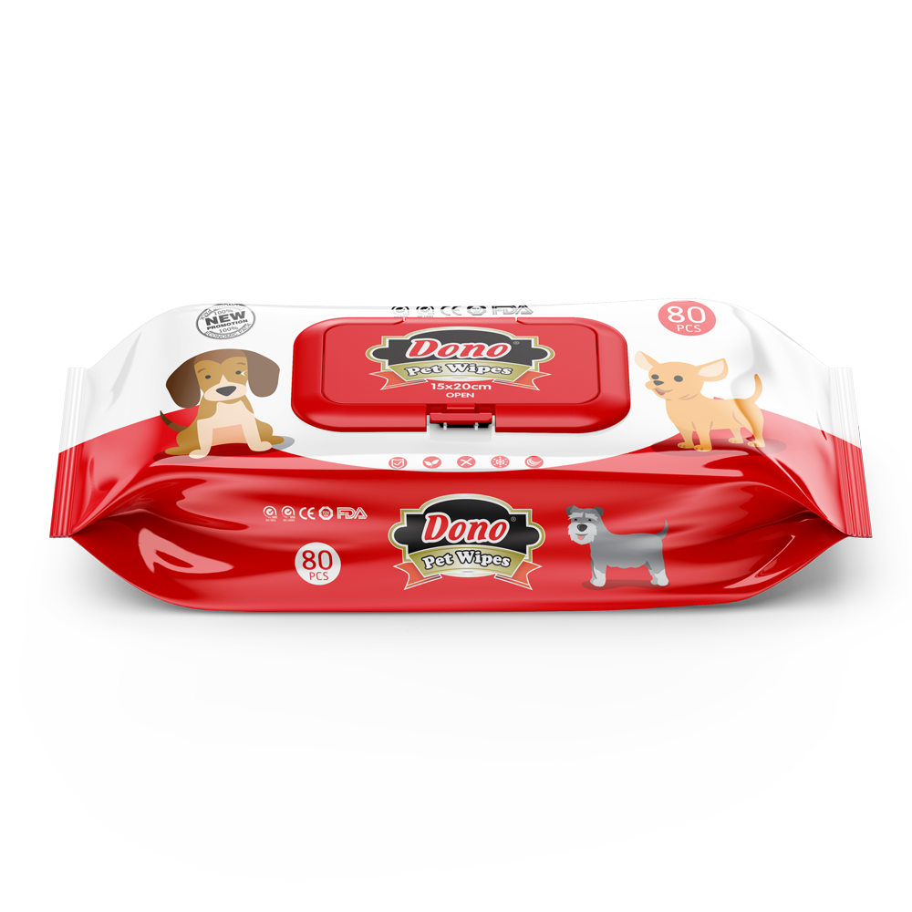 ПР0046990 Влажные салфетки Pet Wipe для животных, 80шт Dono 