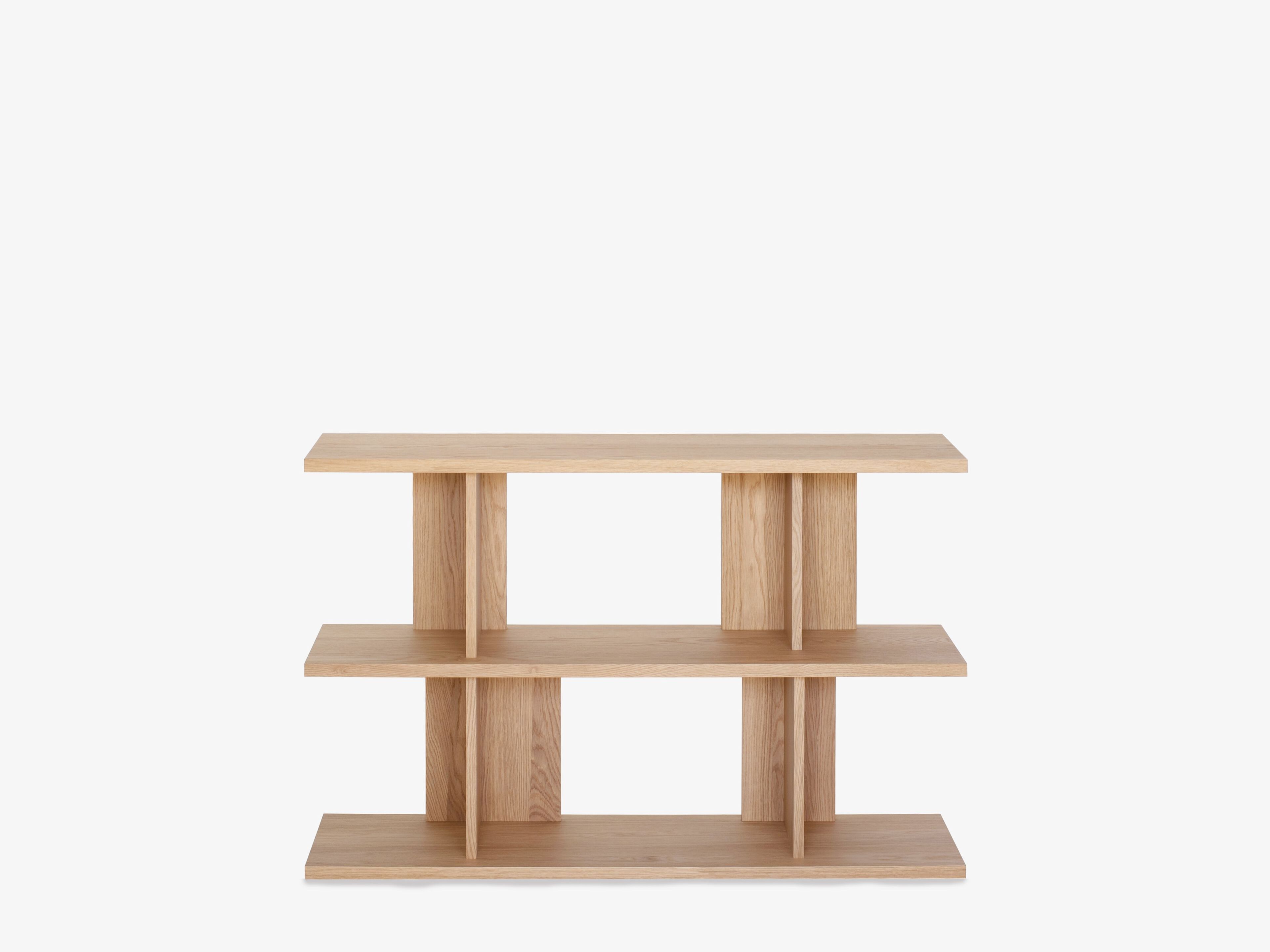 Двусторонняя самонесущая Книжная полка из дуба Case STRATA ARCH-00058794 - Вид №2