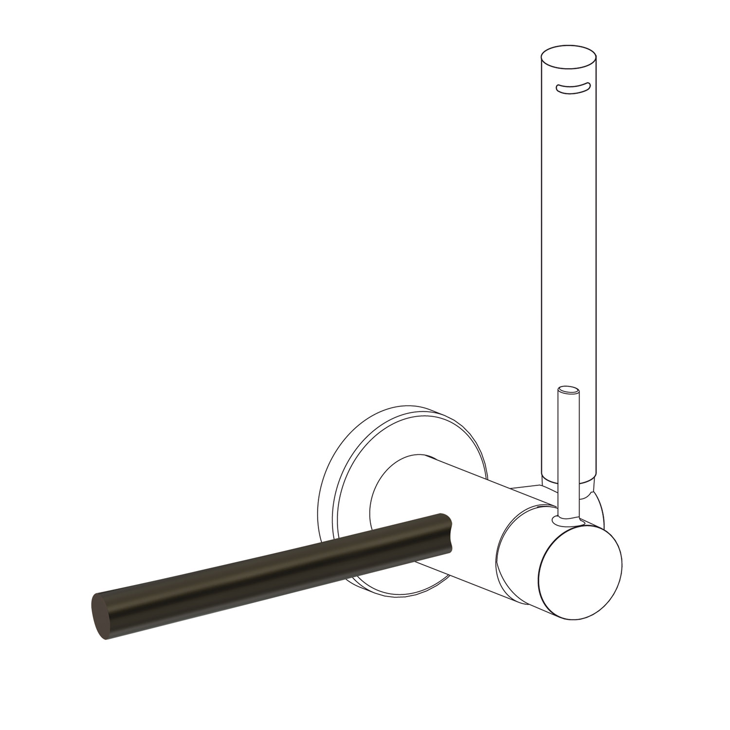 Аксессуар для полотенцесушителя для смесителя унитаза с душем-03412401KMB TRES 