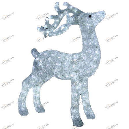 Световая Фигура "Олень" 3D ELKI СВЕТОВЫЕ ФИГУРЫ 017727 Белый 