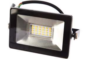 15690203 Светодиодный прожектор SFL90-20 2835SMD, 20W 4000K AC220V/50Hz IP65, черный в компактном корпусе 55075 SAFFIT