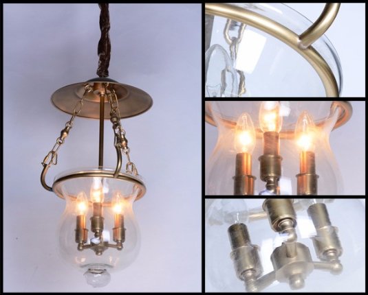 Подвесной светильник BRCH9019-3 от Delight Collection DELIGHT ДИЗАЙНЕРСКИЕ 243915 Прозрачный;золото  - Вид №1