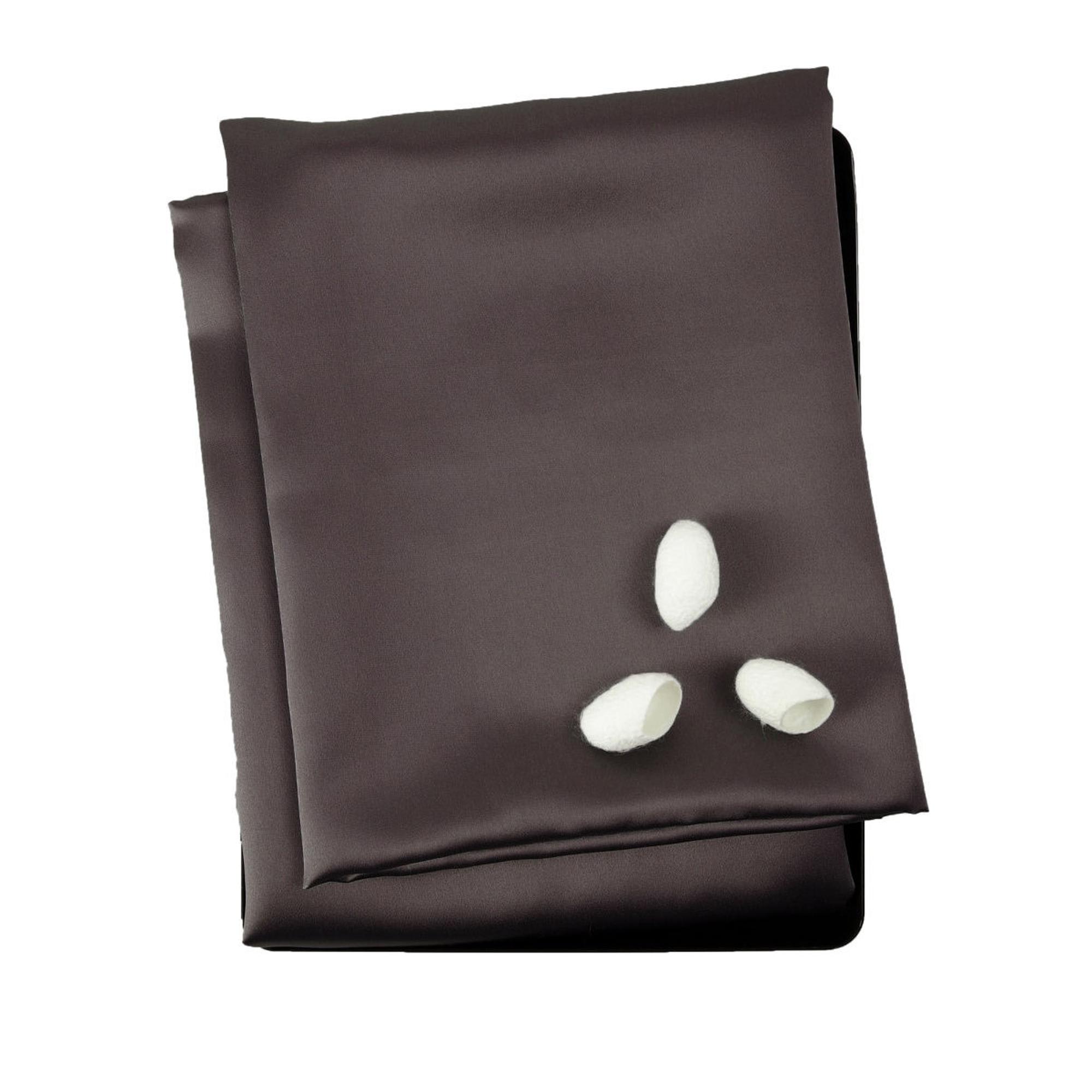 Наволочка princess77chocolate, 70x70 см, шелк, 1шт, цвет темно-коричневый SILK MANUFACTURE 90520689