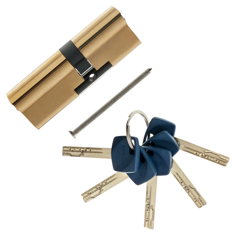 Цилиндр Apecs Premier XR-90(40/50)-G, 40x50 мм, ключ/ключ, цвет золото ЦИЛИНДР APECS PREM XR-90(40/50)-G КЛ-КЛ STLM-2112967 - Вид №1