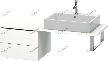 LC582701818 Шкафчик для компактной консоли L-Cube #LC5827 520 x 477 мм Белый матовый, декор Duravit