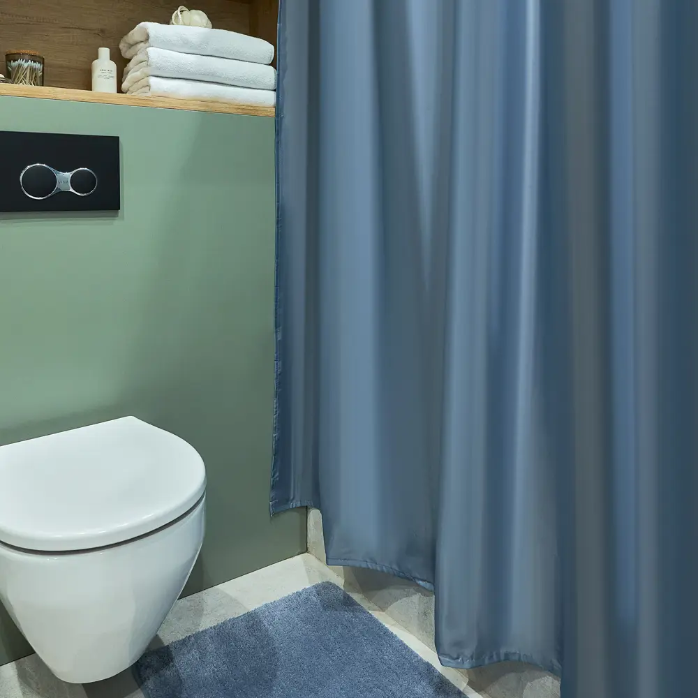 Штора для ванной Moroshka Teriberka 977-301-01 180x180 см цвет голубой STLM-2139405 - Вид №3