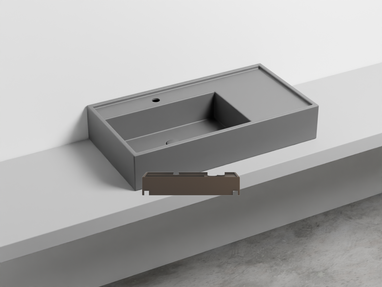 PNLA85-FN Керамическая раковина на одно отверстие 85 cielo Plinio Ceramica Cielo