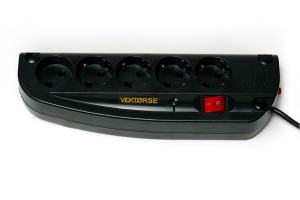 16194484 Сетевой фильтр SE 2.2 кВт черный 3м 15793 VEKTOR