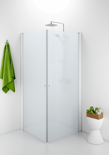 500.913.00.5 IDO Showerama 10-02 прямая душевая стенка, IDO Showerama 10-02, матовые профили / прозрачное стекло, 900x1000 мм  - Вид №1