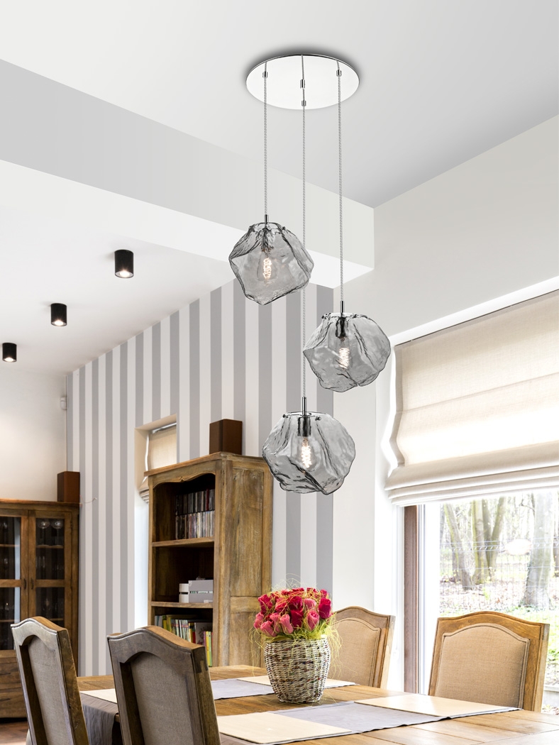 086411 Подвесной светильник Ø60 3L E27 хром Schuller Petra - Вид №1