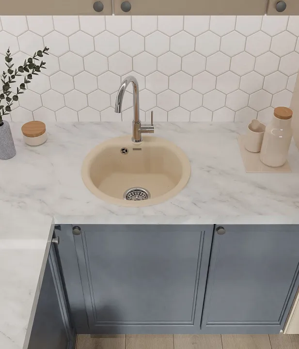 Кухонная мойка Искусственный камень SMART S666 GranFest 435-S666 - Вид №1