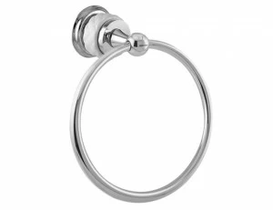 065573.N00.01 Кольцо для полотенца 160мм с белым фарфором Золото 24К