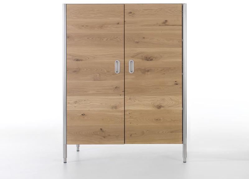 ALPES-INOX Комод с пятью внутренними полками и дубовыми дверцами Liberi in cucina sun-id-1348767 - Вид №1