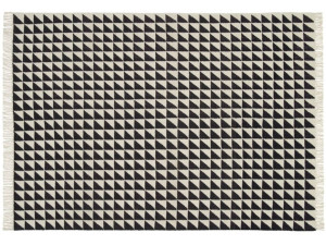 Прямоугольный шерстяной ковер с геометрическим рисунком