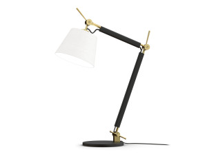 Металлическая настольная лампа с гибкой рукояткой