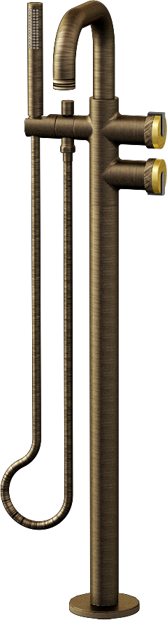 E-11557-R1BB-L1BK-VBB Смеситель напольный отдельностоящий (внешняя часть) GRAFF MOD+