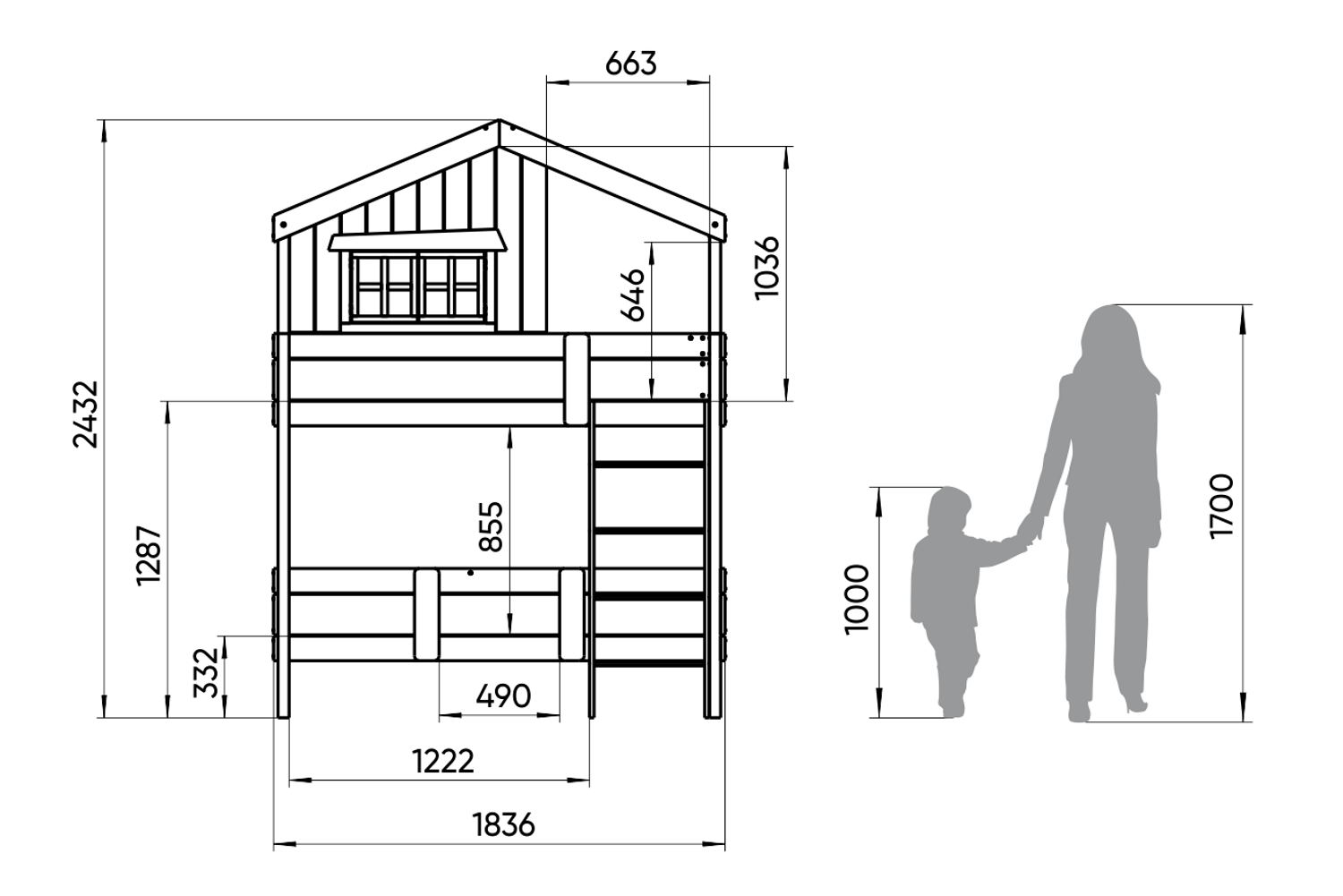 Кровать двухъярусная белая с голубым "Шале M" ELLIPSE ELLIPSE HOME 00-3951305 Белый;голубой Santreyd  - Вид №3