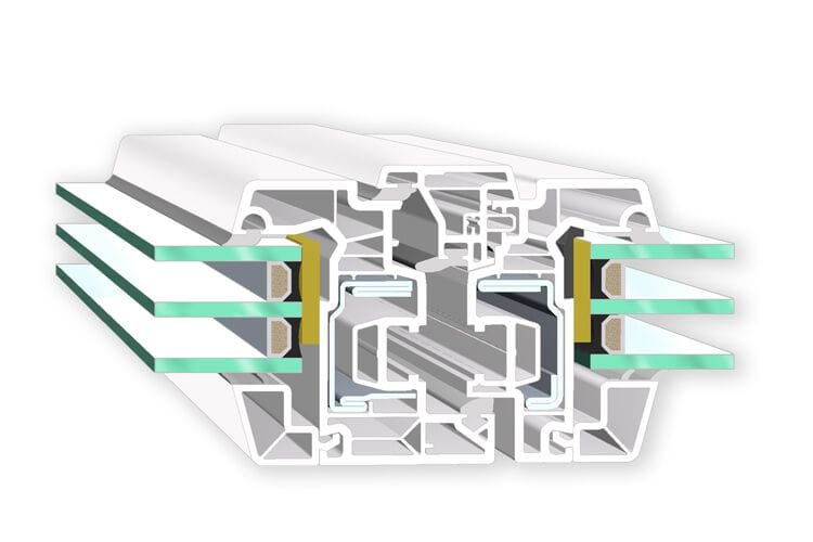 ПВХ створки окна Veka SOFTLINE 76 ITALIA ARCH-00023738 - Вид №3