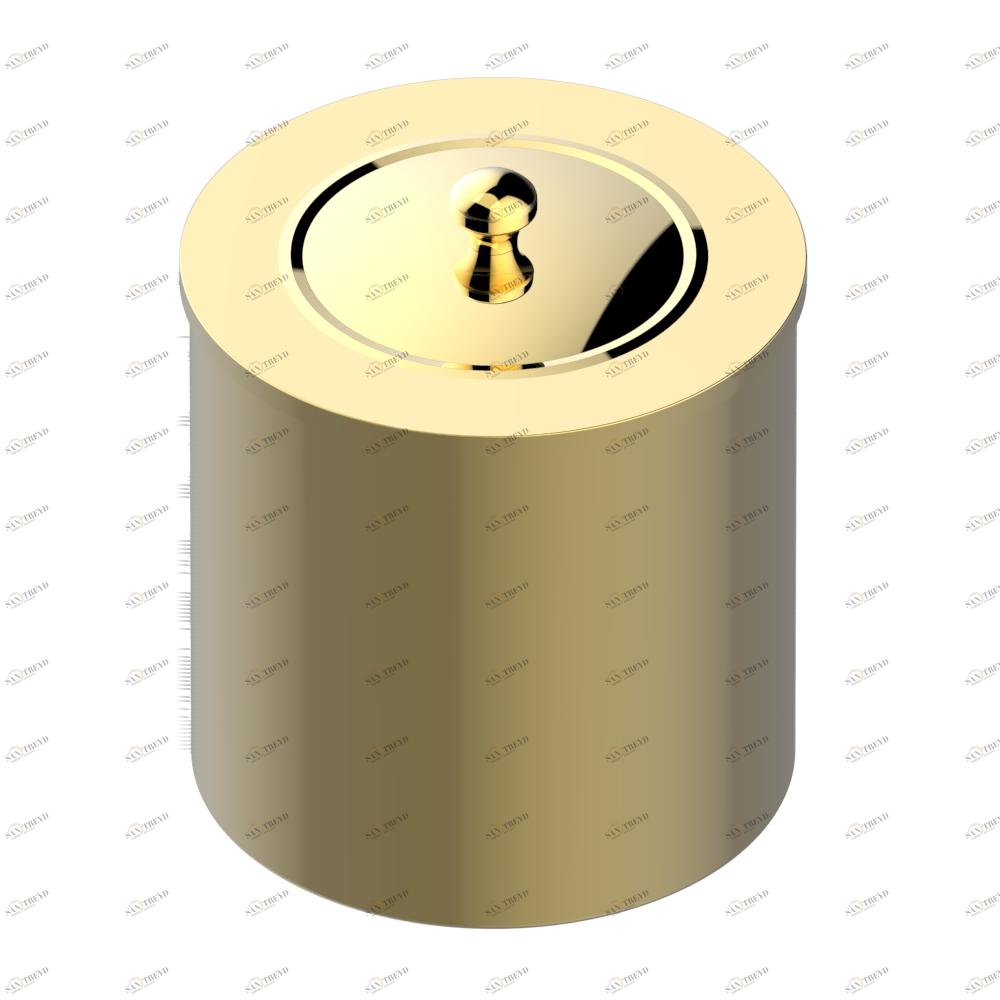 G47-712CL WASTE BASKET WITH COVER Diameter : 200 mm Thg-paris Vendôme Покрытие PVD золотистый цвет G47-712CL CAT.F