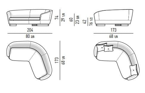 Изогнутый диван Minotti Jacques ARCH-00076555 - Вид №2