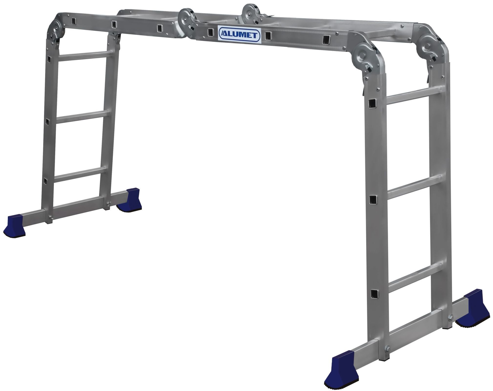 Алюминиевая четырехсекционная шарнирная универсальная лестница (трансформер) TL 4033