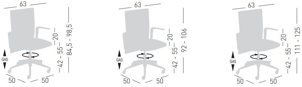 GABER Регулируемое по высоте офисное кресло с 5 спицами Elodie sun-id-1461574 - Вид №7