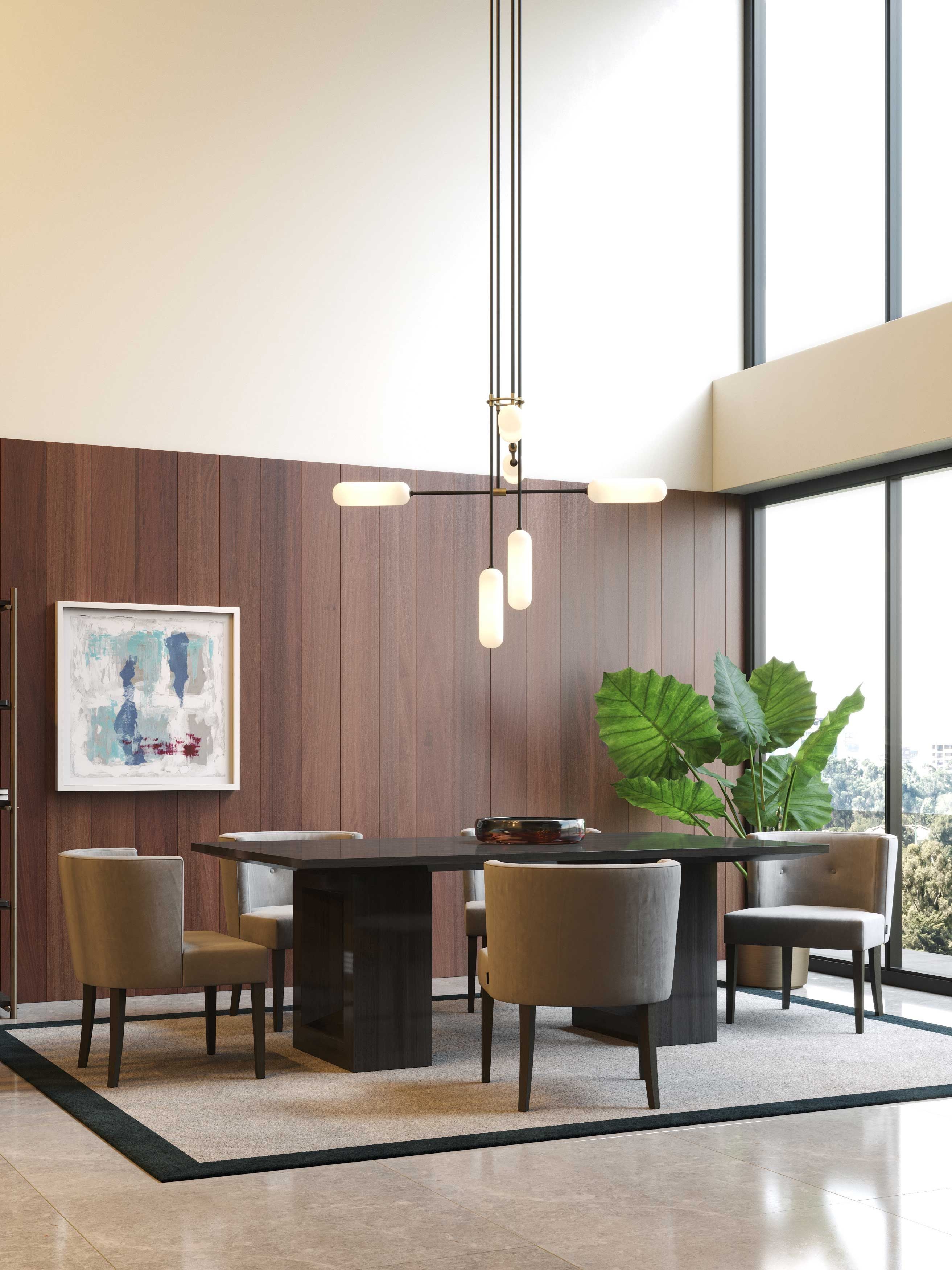 Прямоугольный обеденный стол из шпона Stylish Club ARCH-00082407 - Вид №8