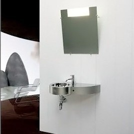 46049 Подвесная раковина настенная овальная Rapsel  белая  - Вид №2