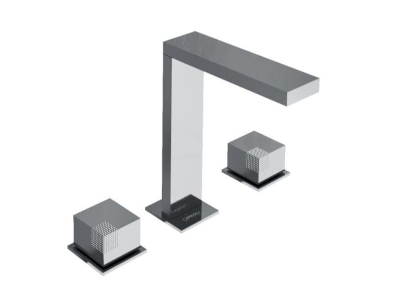 Хромированный смеситель для раковины CARIMALI QCUBE MISCELATORE LAVABO 3 VIE ARCH-00099994