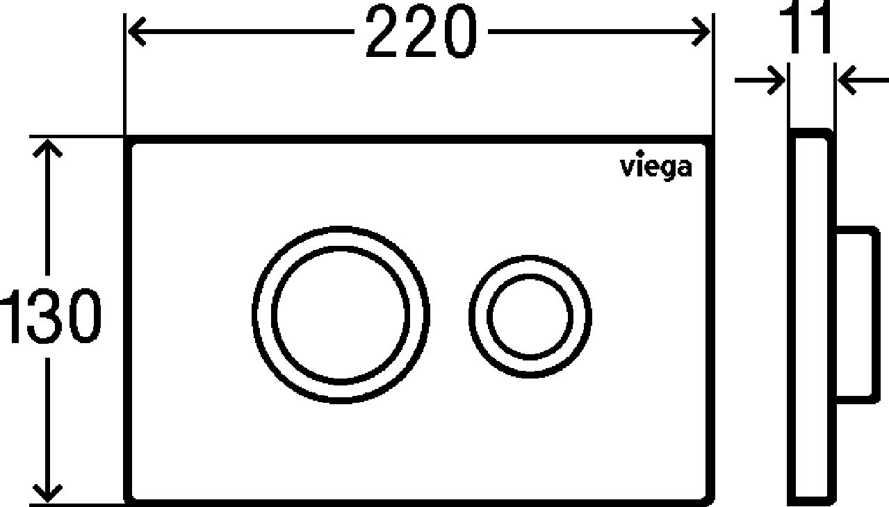 Viega Панель смыва Prevista для унитазов 8631.1 (774332) 774 332 - Вид №3