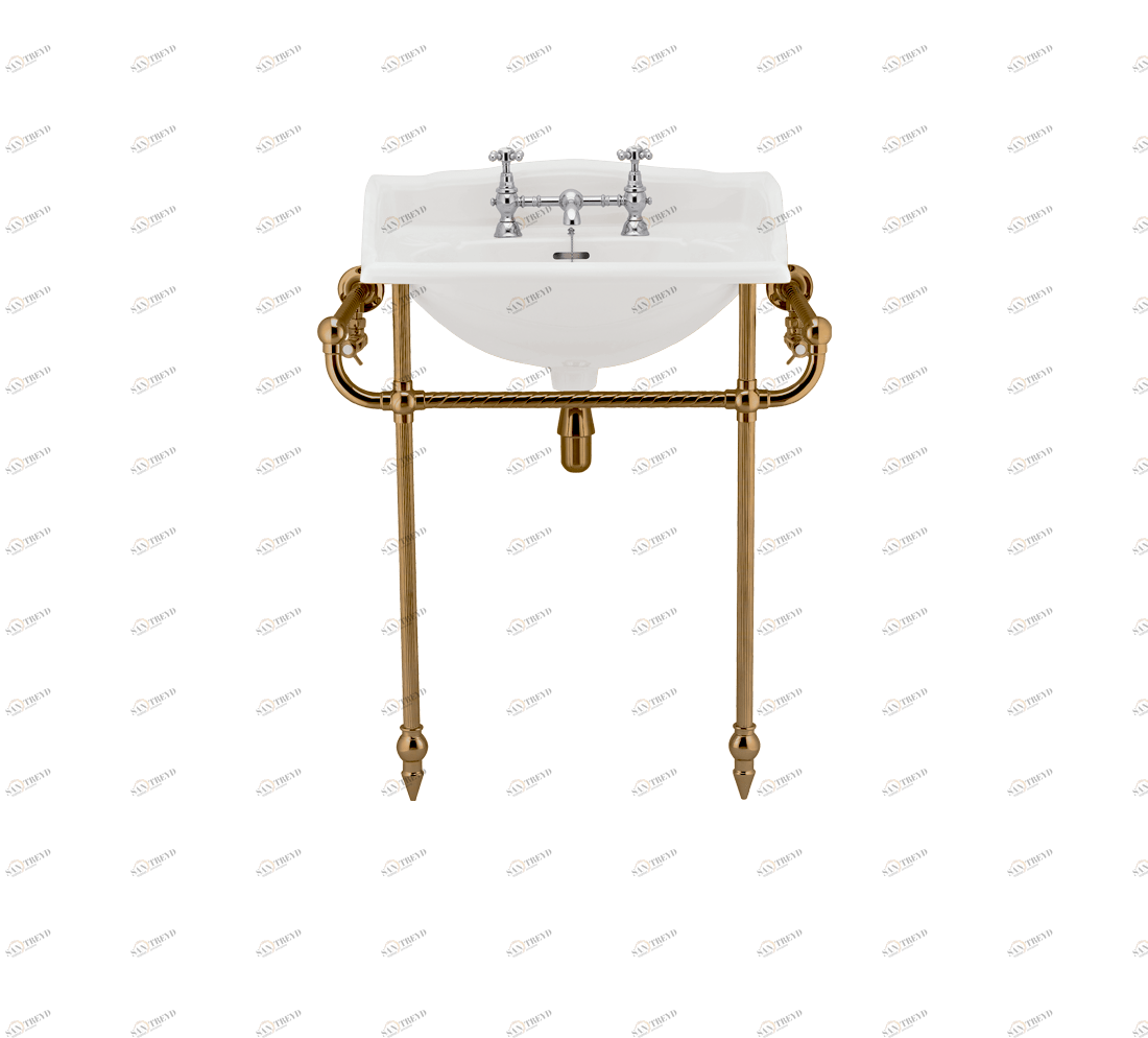 Gentry Home Таз большой белый Victorian Бронза GH100853