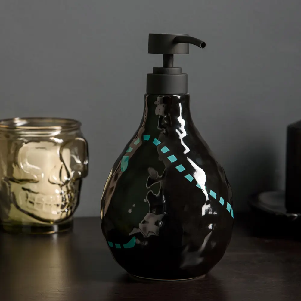 Дозатор для жидкого мыла Irony цвет чёрный MOROSHKA STLM-2100237 - Вид №2