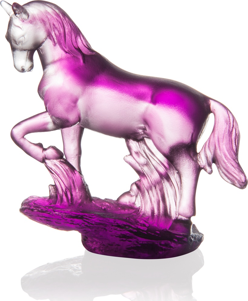 10557330 Cristal de Paris Фигурка Cristal de Paris "Лошадка" 5,5см (фиолет) Хрусталь 