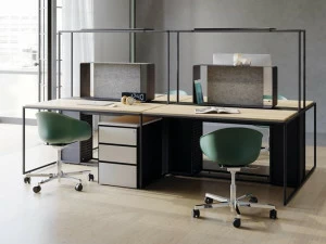 Ersa Многофункциональное деревянное рабочее место с разделительными панелями для call-центров Frame