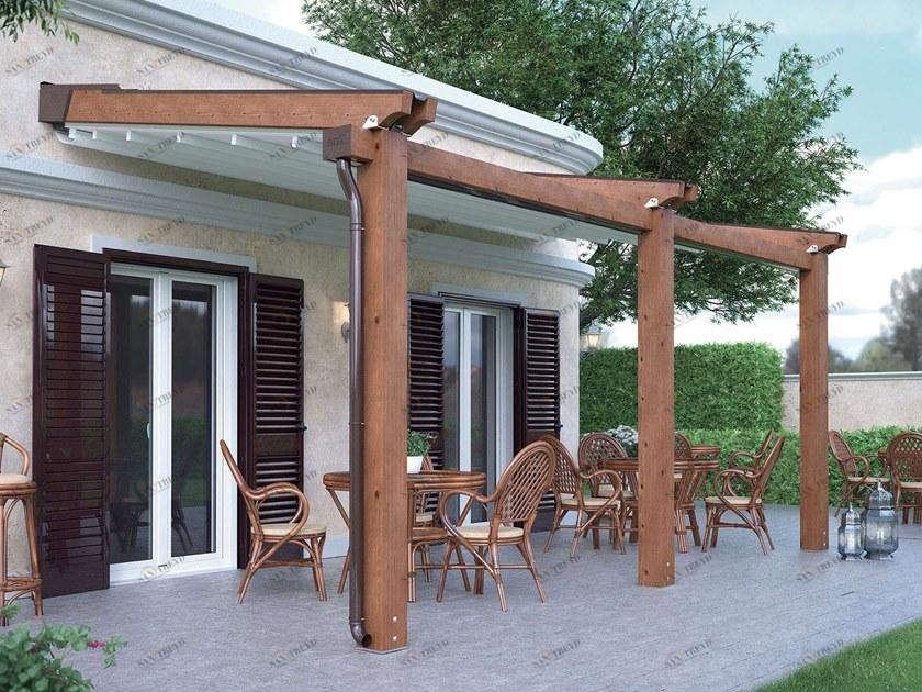 RGM Настенная моторизованная пергола из дерева-пвх sun-id-1428120