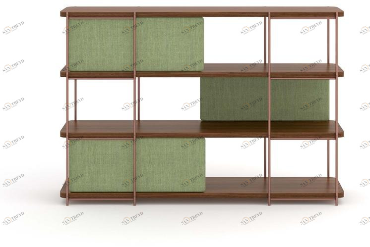 Momocca Самонесущий двухсторонний книжный шкаф Julia Ja01