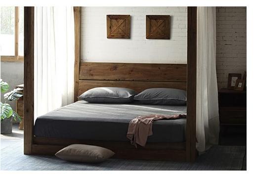 Arrediorg.it® Двуспальная кровать из массива дерева с балдахином Woodside sun-id-1472263 - Вид №4