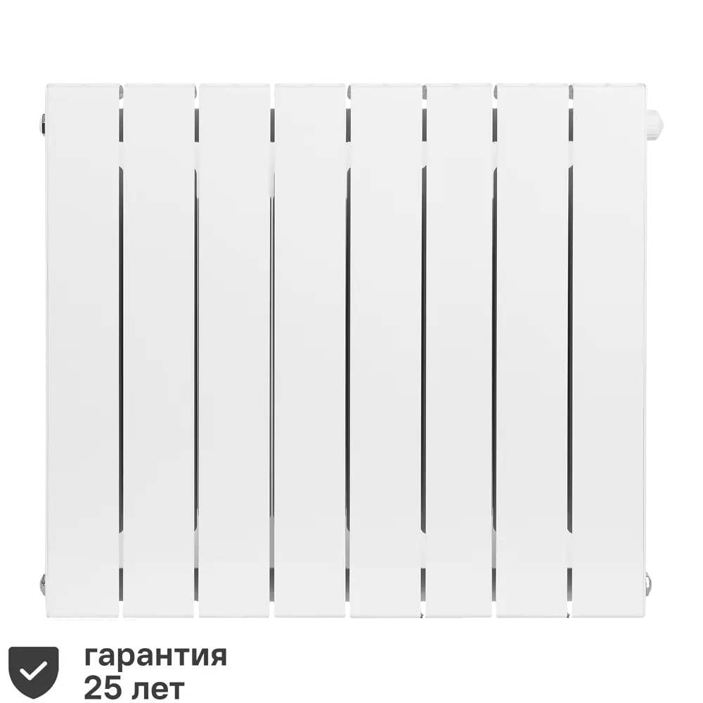 Радиатор секционный Rifar Supremo 500/90 биметалл 8 секций нижнее правое подключение цвет белый 82392047 STLM-2095760