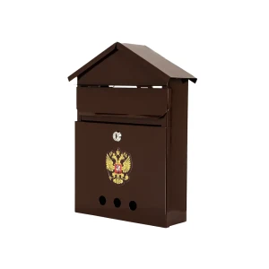 Почтовый ящик Vip Домик с замком металл цвет коричневый