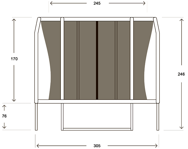 Батут hasttings sky double (3,05 м) Hasttings sun-id-2068377