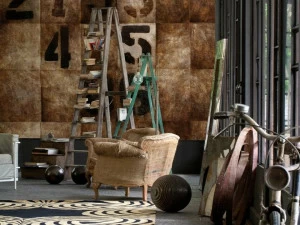 Wall&decò Клетчатый с надписью Contemporary wallpaper 2012
