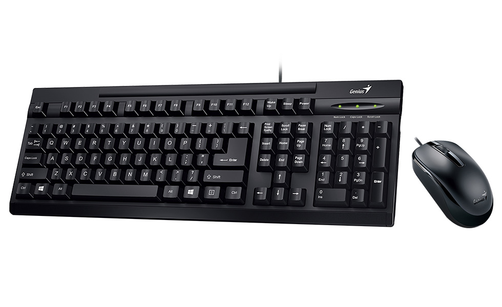 31330209102 Клавиатура + мышь km-125 usb, черный, проводной Genius Santreyd  - Вид №1