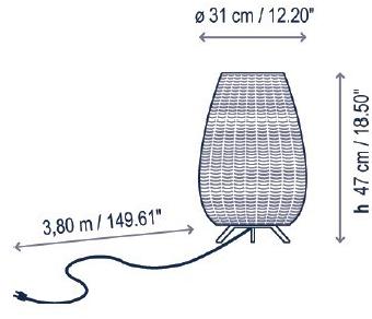 BOVER Напольный светодиодный торшер из синтетического волокна Amphora sun-id-1505879 - Вид №1