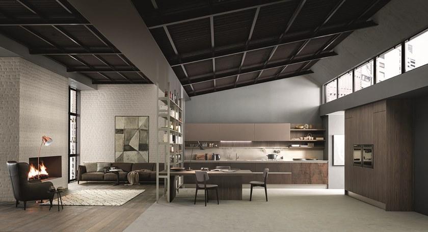 Febal Casa Лакированная линейная кухня из керамогранита sun-id-1480990 - Вид №1