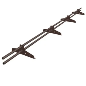 Снегозадержатель для металлической кровли трубчатый Docke 3 м RAL 8017 коричневый